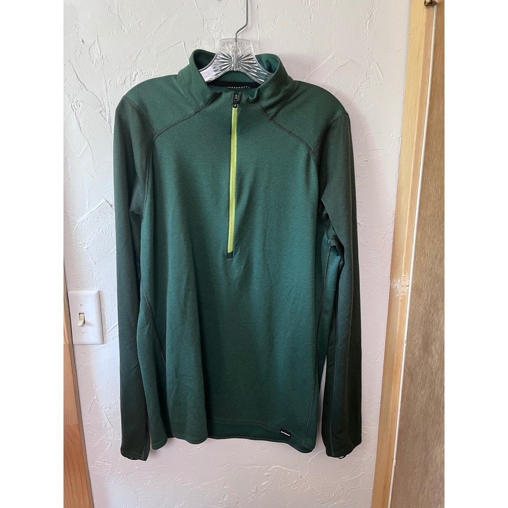 Patagonia Capilene 3 Midweight Polartec Mens Large Green Quarter Zip Pullover‎